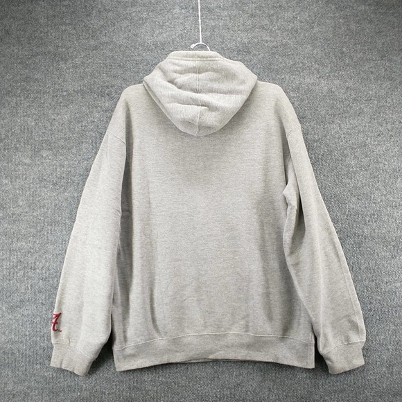 E5 Men's Alabama Crimson Tide Drawstring Hoodie Gray S Long Sleeve Cotton Blend - Picture 6 of 12